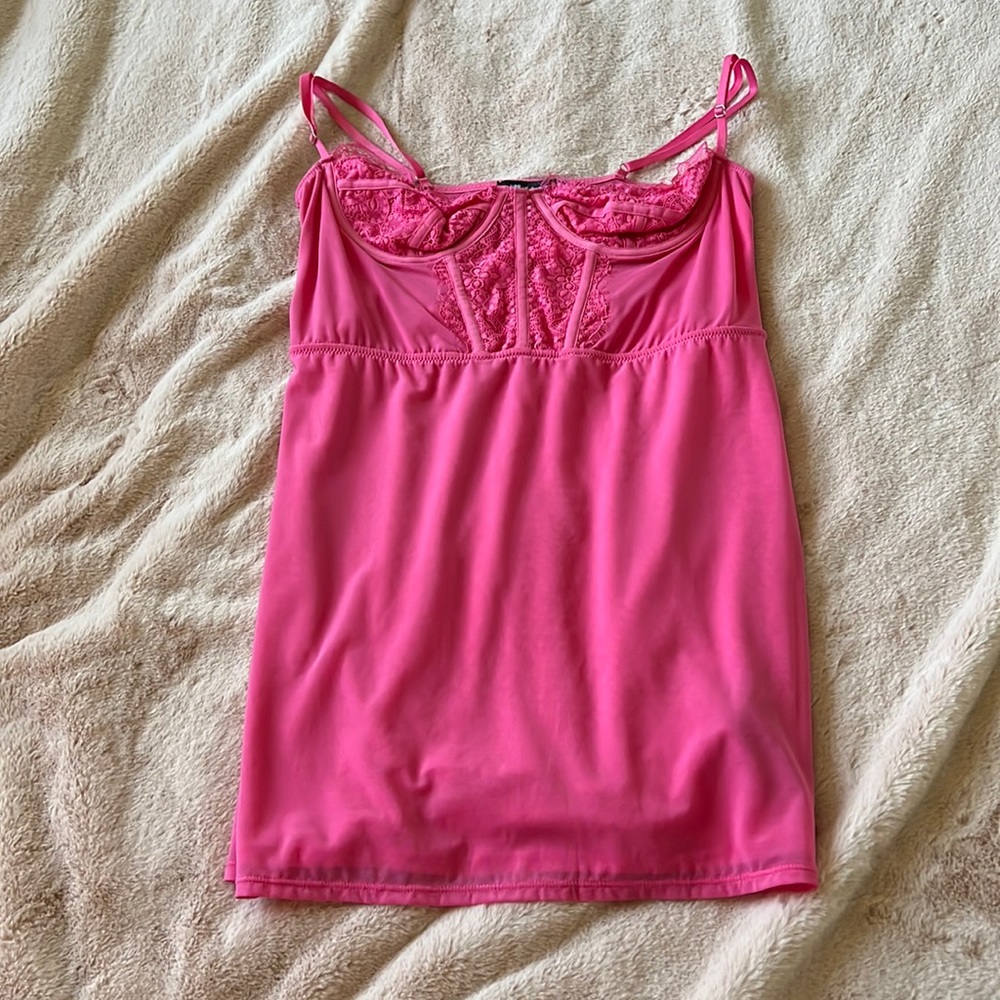 Urban outfitters pink corset dress